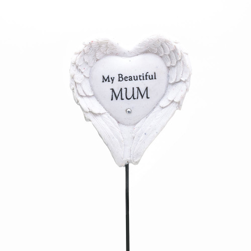 Graveside Angel Wings Stake - Beautiful Mum