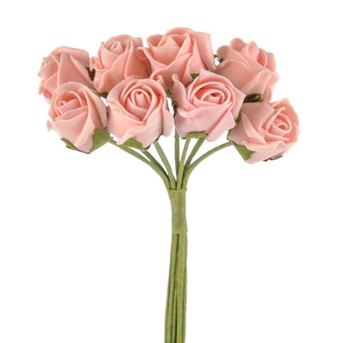 Rose Bud Bunch 8 Heads Peach