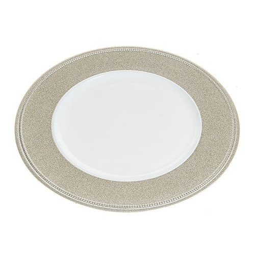 Charger Plate White/Champagne 33Cm