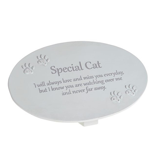 Thoughts Of You Resin Memorial Plaque - Cat