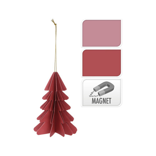 Paper Hanging Dec Pink Tree 2 Assorted