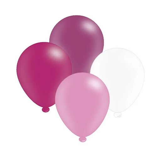 Pink Mix Latex Balloons pk of 8(1/48)