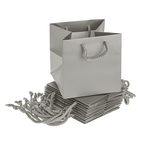 Hand Tie Bag Silver H17cm X10