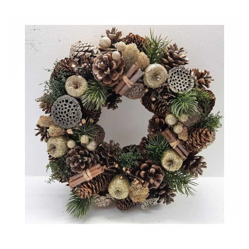 30cm Golden Fruits Wreath