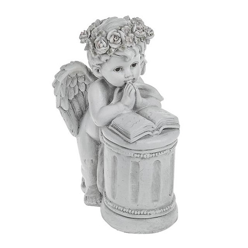 Memorial Angel On Pedestal With Led