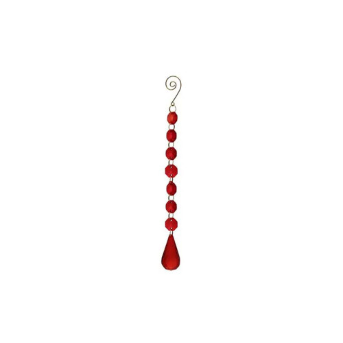 25cm Red Acrylic Teardrop Prism Hanging Garland (24/96)