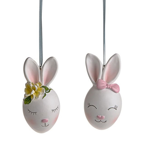 Easter Hanging Cute Bunny Heads 2 Ast