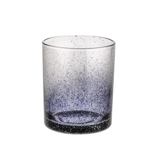 Midnight Blue Fleck Candle Pot 10Cm