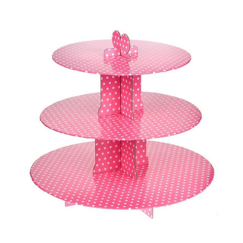 Cake Stand 3 Tier Pk Wh Spot