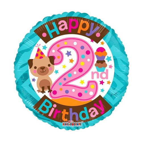 Balloon 2Nd Birthday Girl 18 Inch