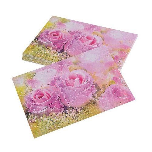 Florist Cards Lrg Pink Rose Succ