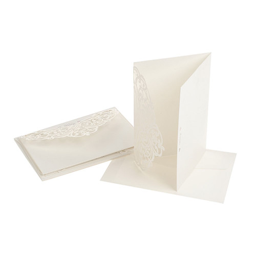 Wedding Card And Envelope Filigree Pack Of 5