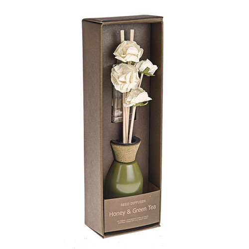 Reed Diffuser W Flowers Ast Cream