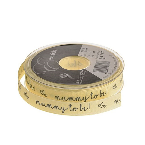 Mummy To Be Ribbon Pale Lemon