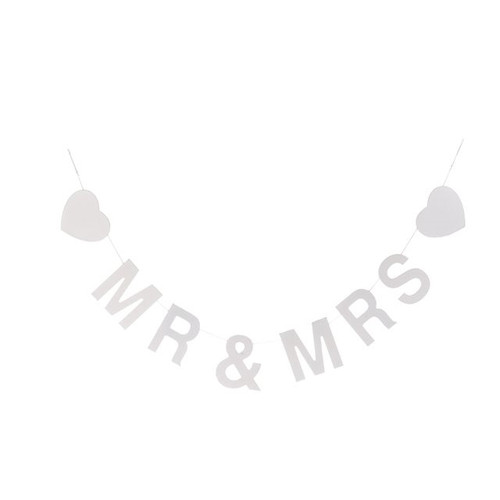 Garland White Wood Mr Mrs