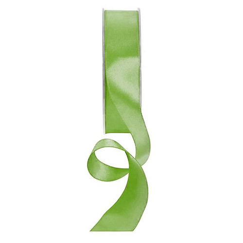 Double Satin Ribbon 25Mm Lime Green