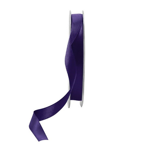Double Satin Ribbon 10Mm Dark Purple