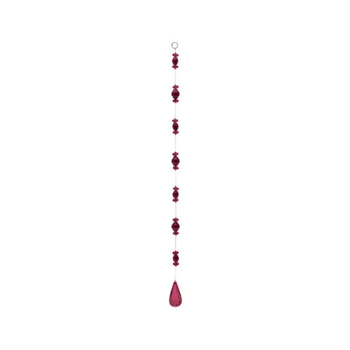 50cm Cerise Acrylic Teardrop Prism/Pearl  Garland (24/96)