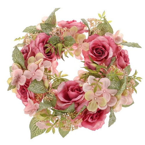 Country Wedding Wreath Pink
