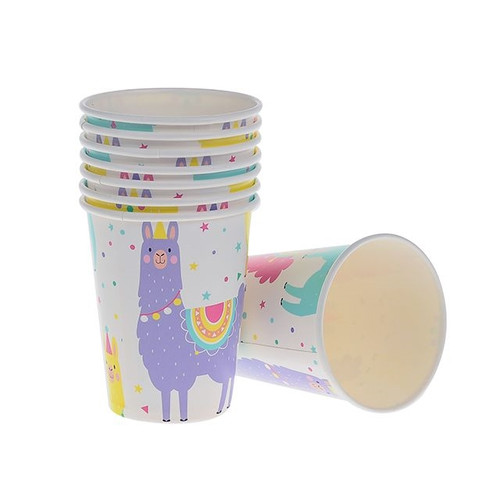 Llama Party Paper Cups