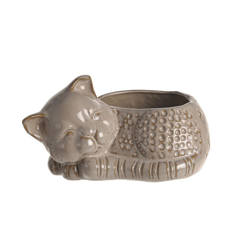 Ceramic Pot Cat 23cm