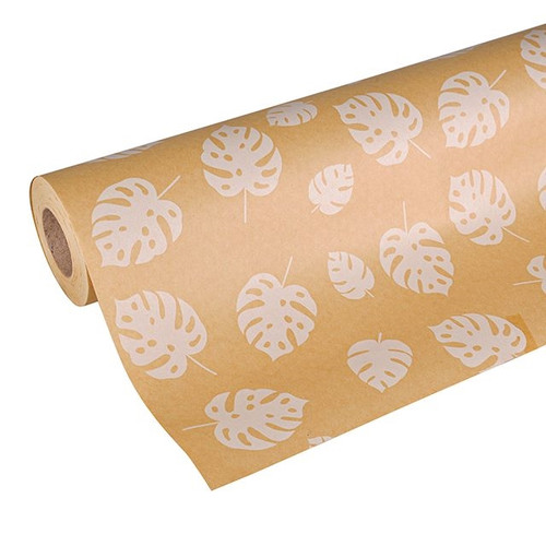 Printed Kraft Paper Palm Leaves Ivory