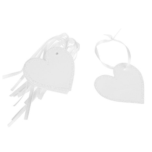 TAG Heart With Ribbon White