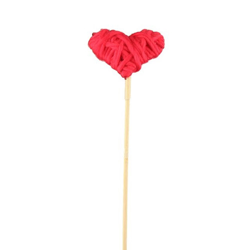 Wool Heart Dolly Pick Red X12