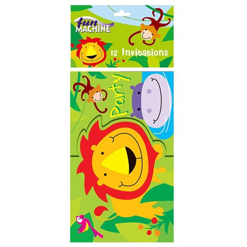Jungle Party Invitations Pack Of 8