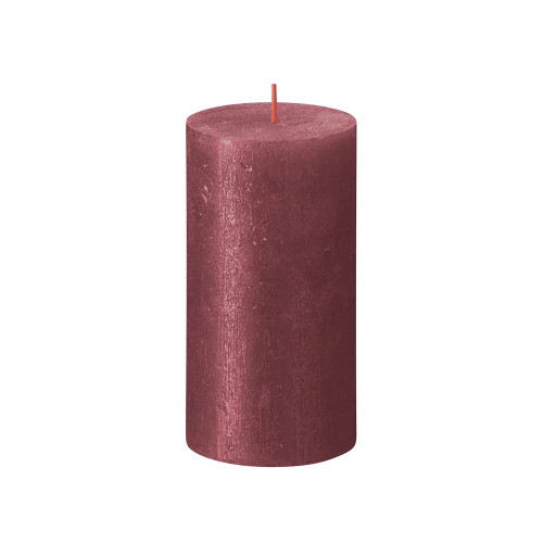 Bolsius Rustic Shimmer Metallic Candle 130 x 68 - Red