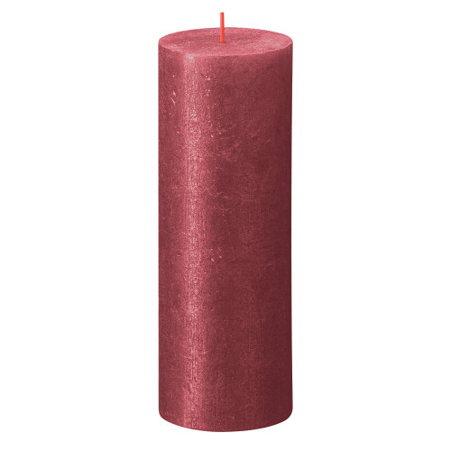 Bolsius Rustic Shimmer Metallic Candle 190 x 68 - Red