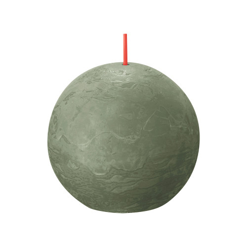 Bolsius Rustic Ball Candle 76mm - Fresh Olive