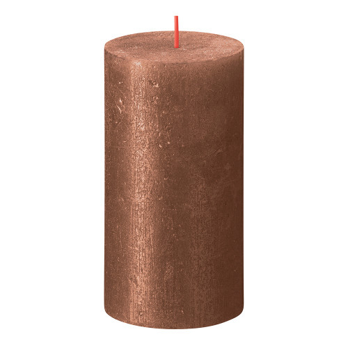 Bolsius Rustic Shimmer Metallic Candle 130 x 68 - Copper