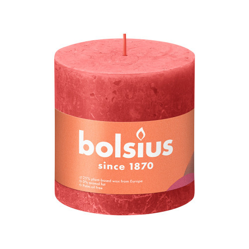 Bolsius Rustic Shine Pillar Candle 100 x 100 - Blossom Pink