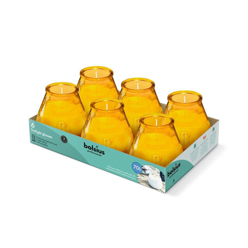 Bolsius Professional Twilight Candles 104/99mm Tray 6 - Amber