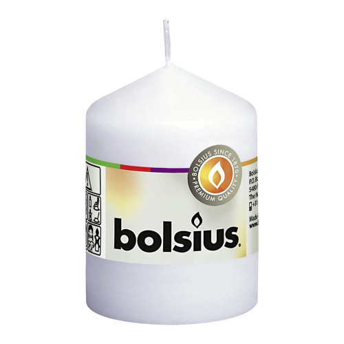 Bolsius Pillar Candle White (80/58 mm)