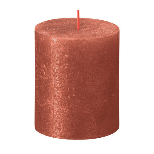 Bolsius Rustic Shimmer Metallic Candle 80 x 68 - Amber