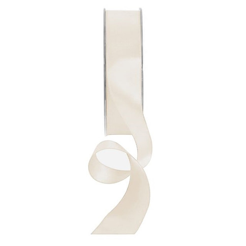 Double Satin Ribbon 25Mm Cream