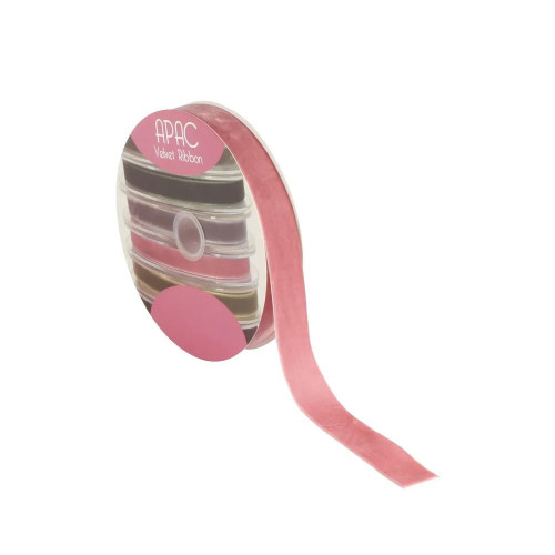 Dusky pink Velvet Ribbon 25mm x 20m 