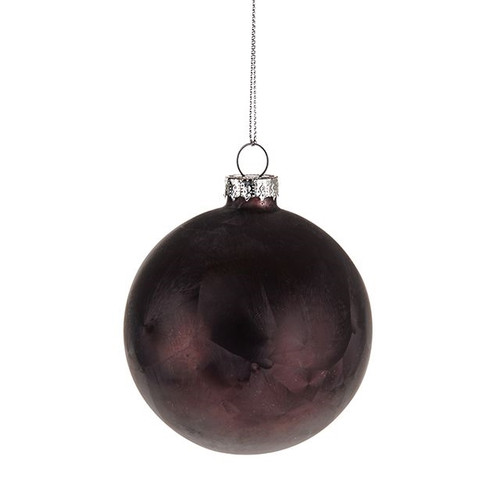 Pearl Plum Glass Bauble