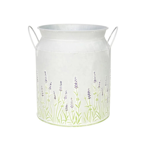 Zinc Milk Churn with Lavender