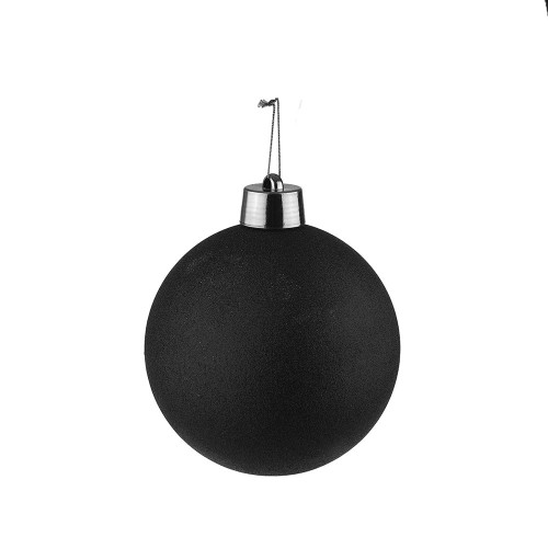 Black Glitter Shatterproof Bauble (x1) (20cm)