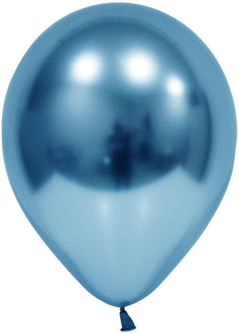 Blue Chrome Latex Balloon - 12 inch - Pk 50