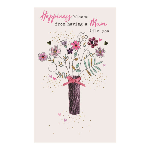 Vase Of Flowers Mother's Day Card