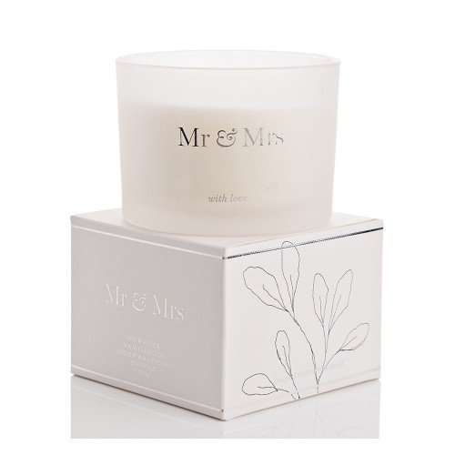 Amore 330g Double Wick Candle "Mr & Mrs"