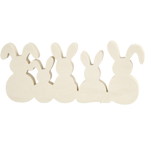 Bunnies, H: 11 cm, W: 30 cm, thickness 2 cm, 1 set