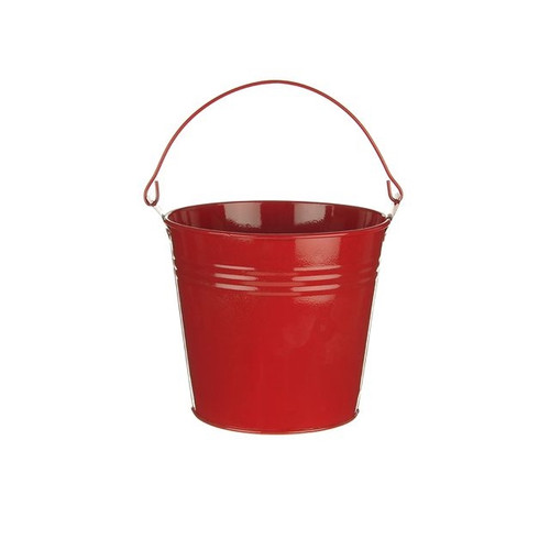 Bucket Zinc Red 12.5Cm High