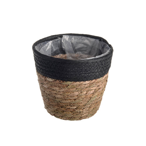 Seagrass Basket  Black 16x11x14cm
