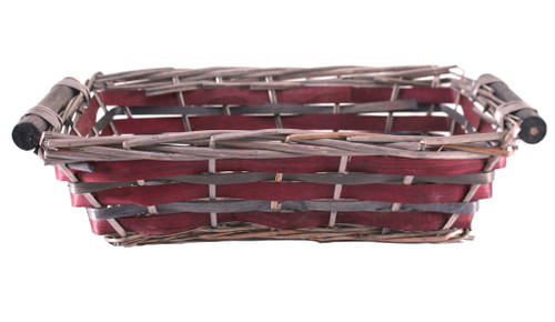 Rect  Red Two Tone  Tray  (40)  UNLINED