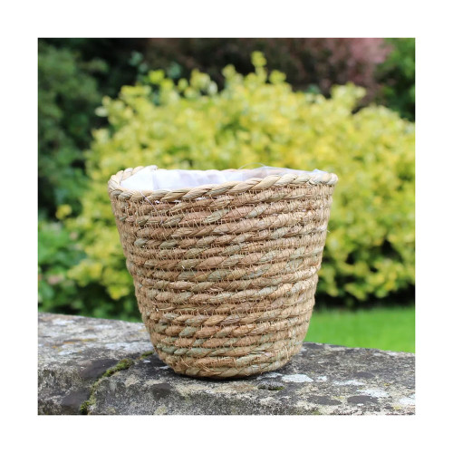 14.5cm Round Corn Husk Basket for 12cm Pot